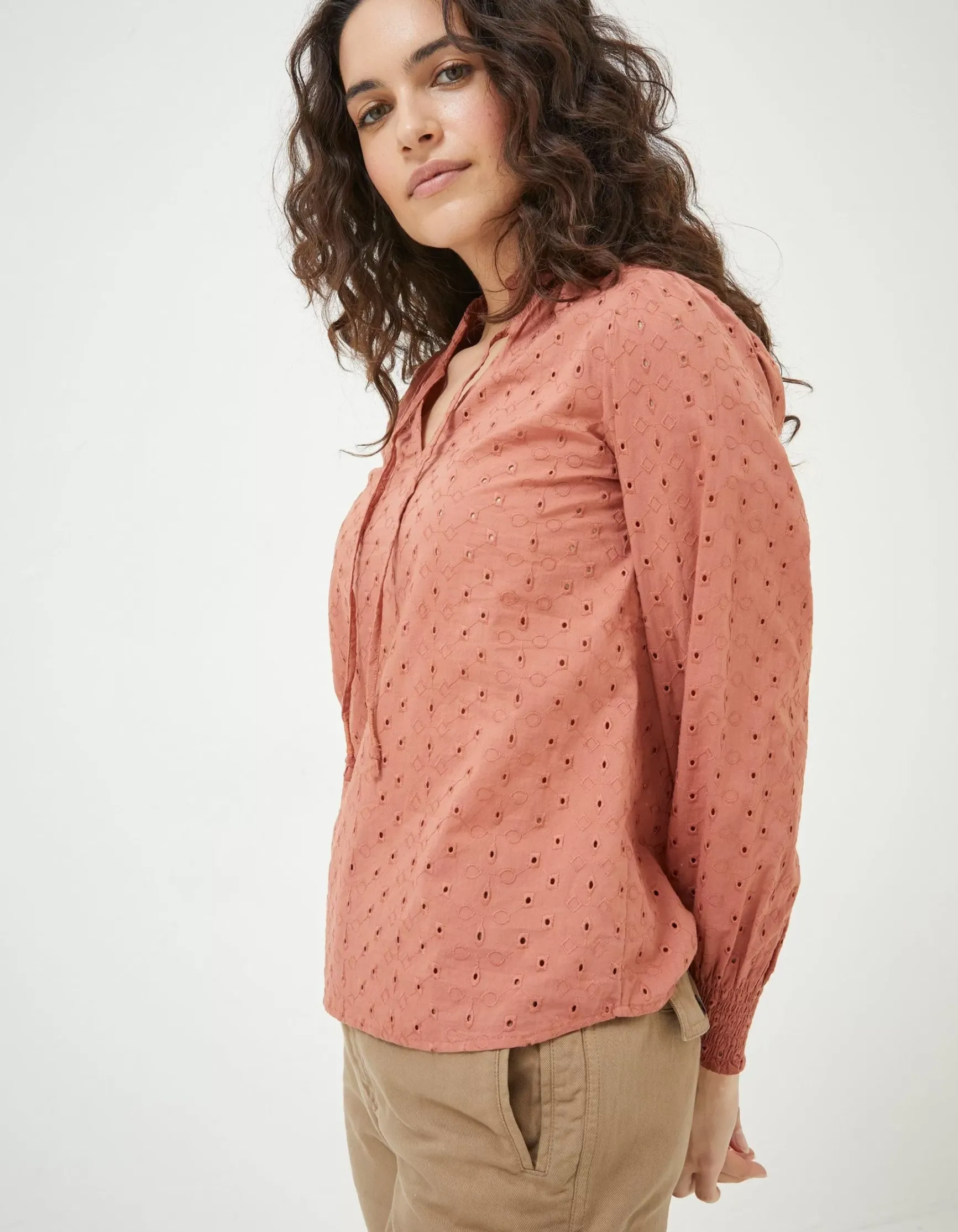 FatFace Nellie Broderie Blouse|Women Shirts & Blouses