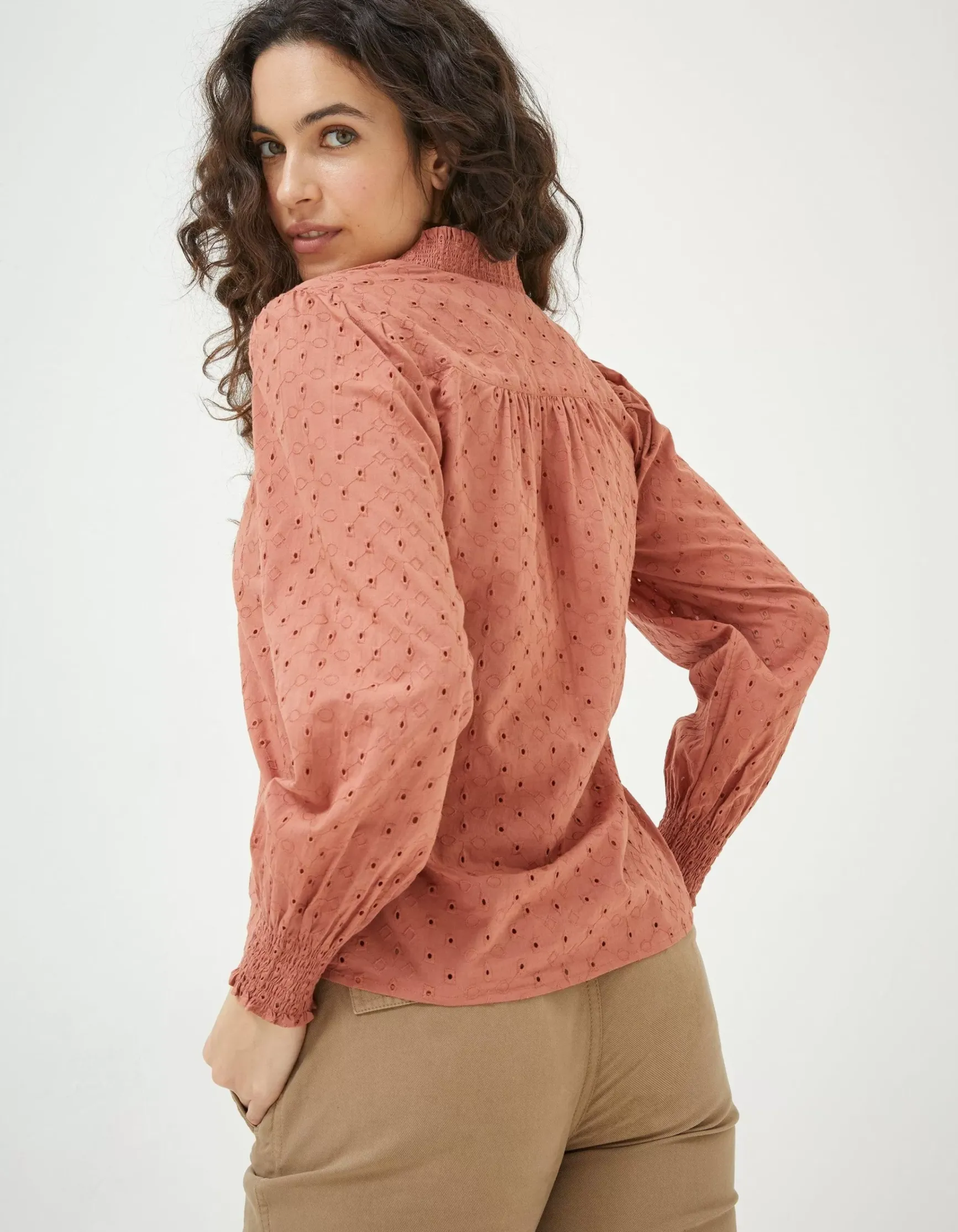 FatFace Nellie Broderie Blouse|Women Shirts & Blouses