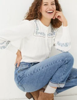 FatFace Nicole Embroidered Blouse|Women Shirts & Blouses