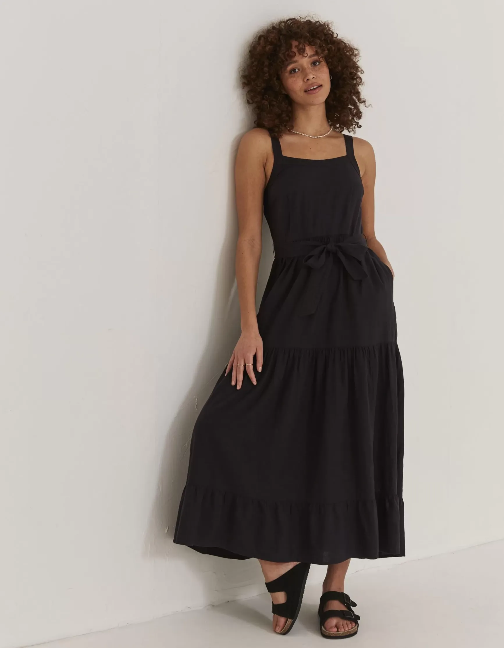 FatFace Nita Linen Blend Maxi Dress|Women Dresses
