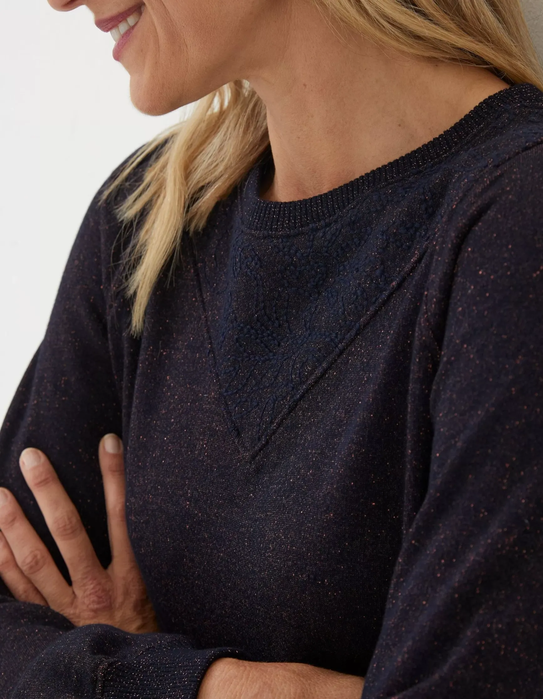 FatFace Noa Sparkle Crew Neck Sweatshirt|Women View All