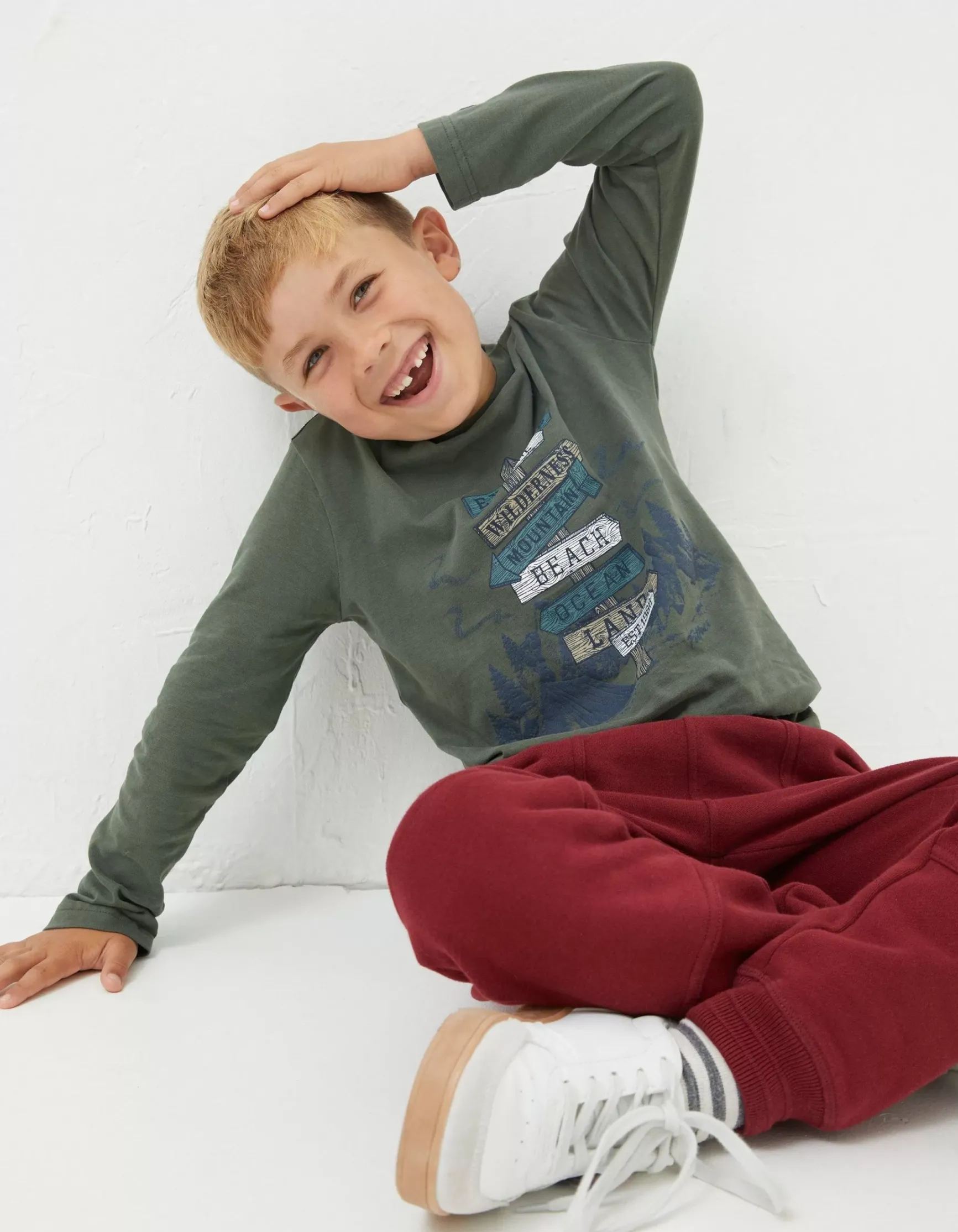 FatFace Noah Knee Panel Joggers|Boys View All