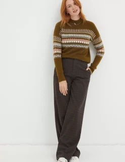 FatFace Olive Fairisle Jumper|Women View All
