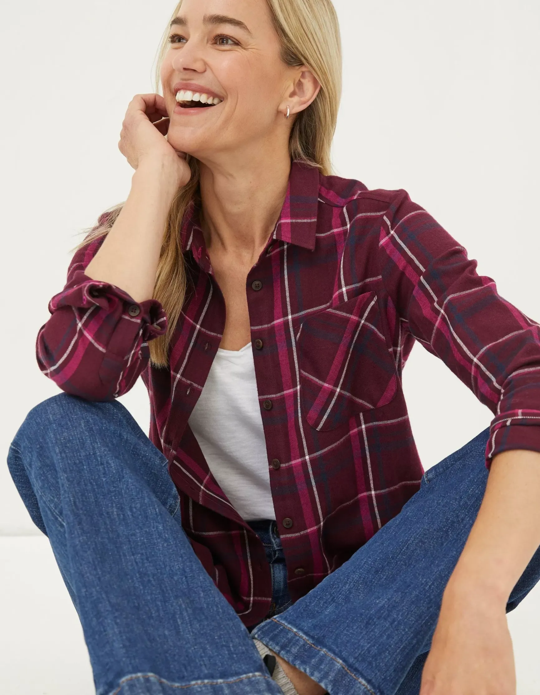 FatFace Olivia Check Shirt|Women Shirts & Blouses