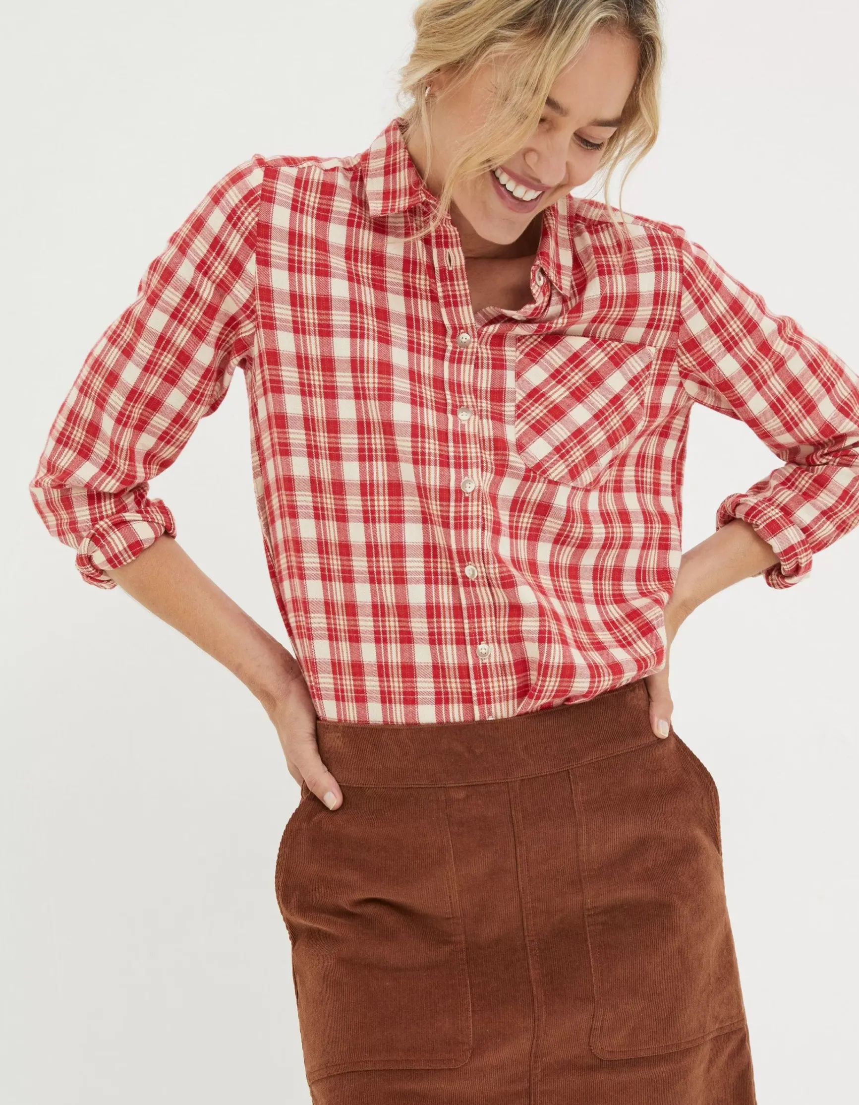 FatFace Olivia Check Shirt|Women Shirts & Blouses