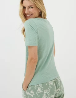 FatFace Olivia Pointelle T-Shirt|Women Tops & T-Shirts