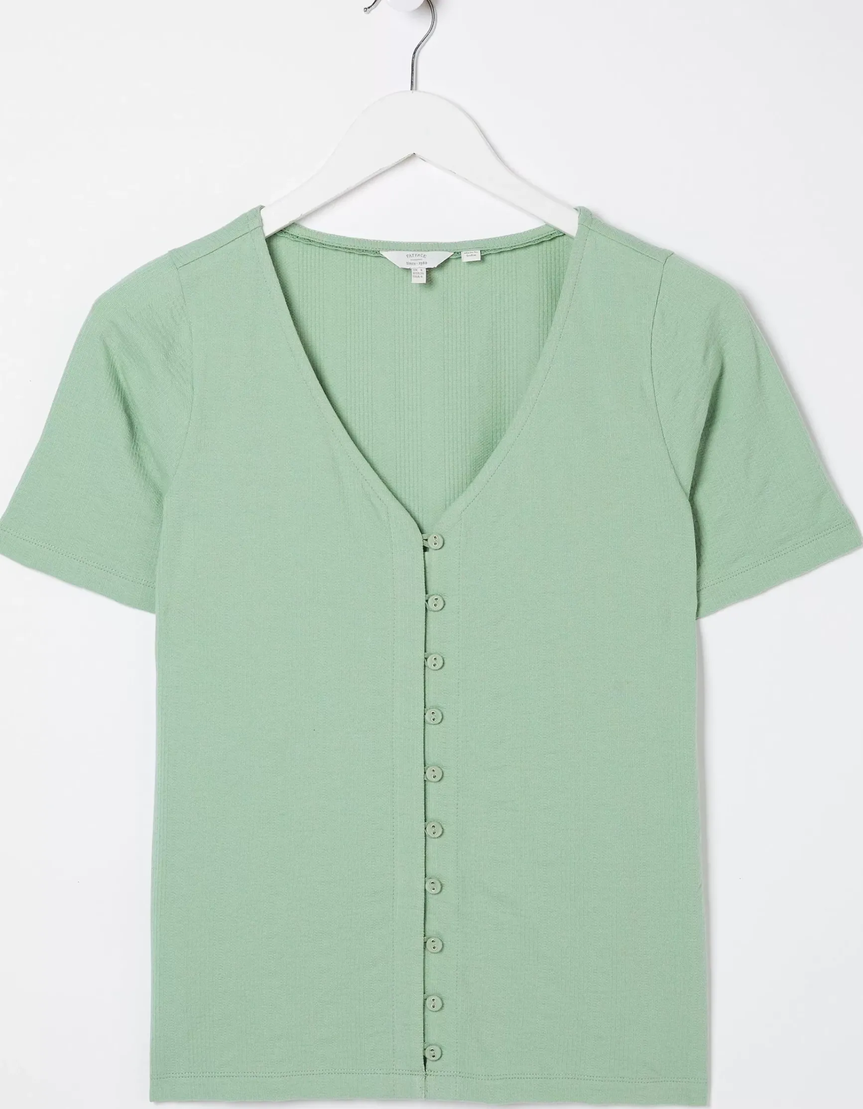 FatFace Olivia Pointelle T-Shirt|Women Tops & T-Shirts