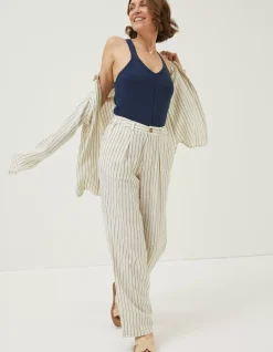 FatFace Olivia Stripe Linen Blend Shirt|Women Shirts & Blouses