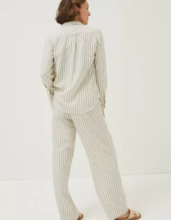 FatFace Olivia Stripe Linen Blend Shirt|Women Shirts & Blouses