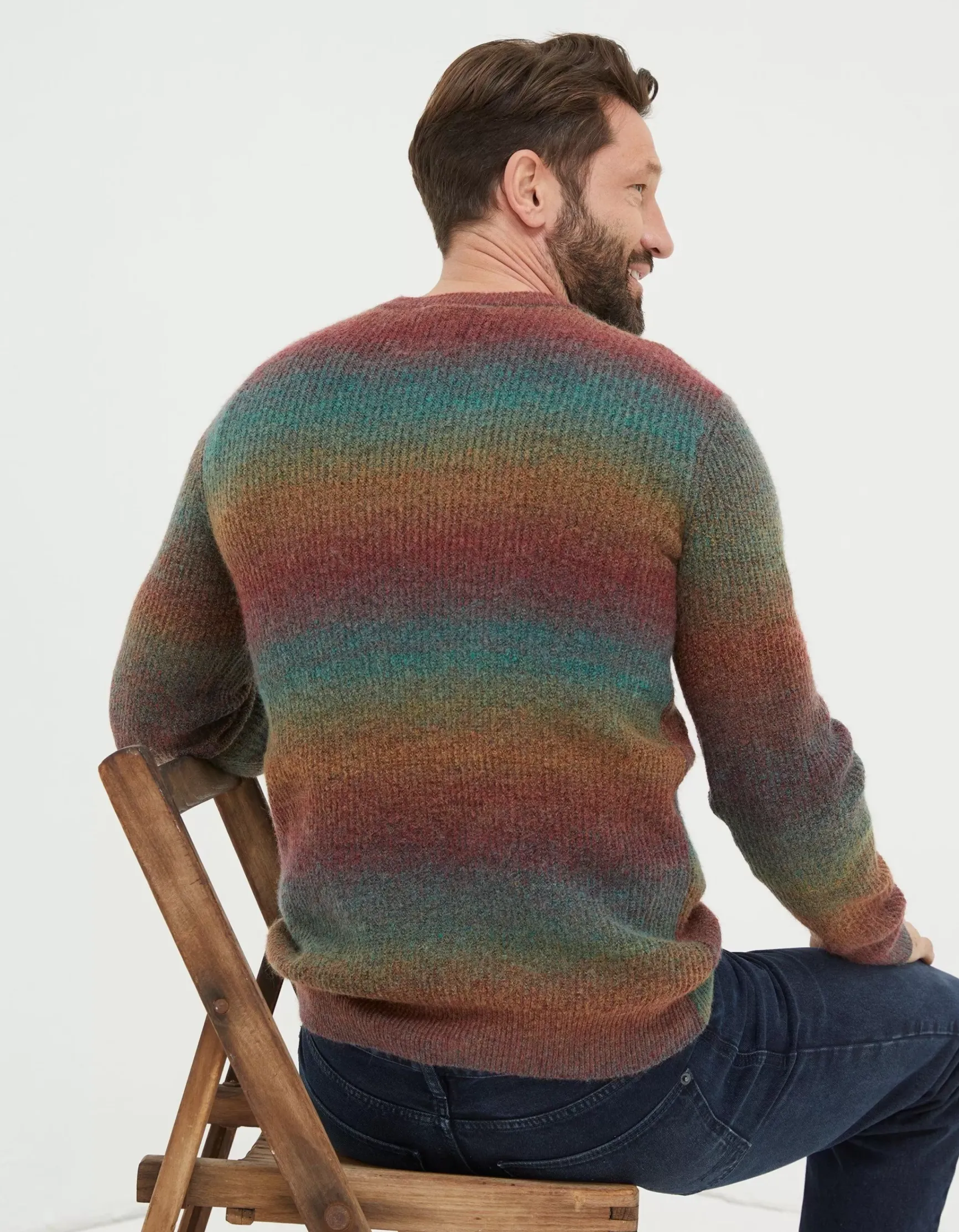 FatFace Ombre Crew Jumper|Men Knitwear
