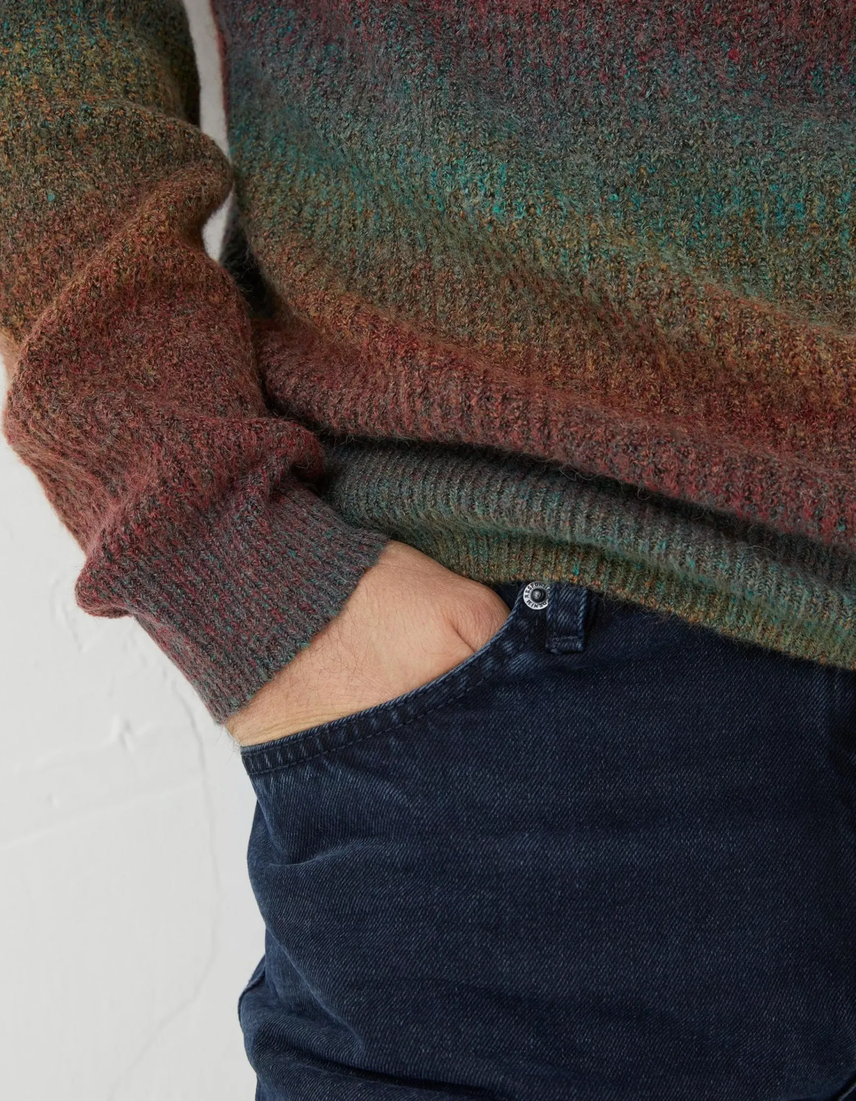 FatFace Ombre Crew Jumper|Men Knitwear