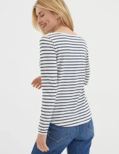 FatFace Organic Cotton Breton T Shirt|Women Tops & T-Shirts