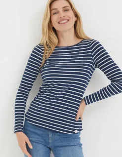 FatFace Organic Cotton Breton T Shirt|Women Tops & T-Shirts