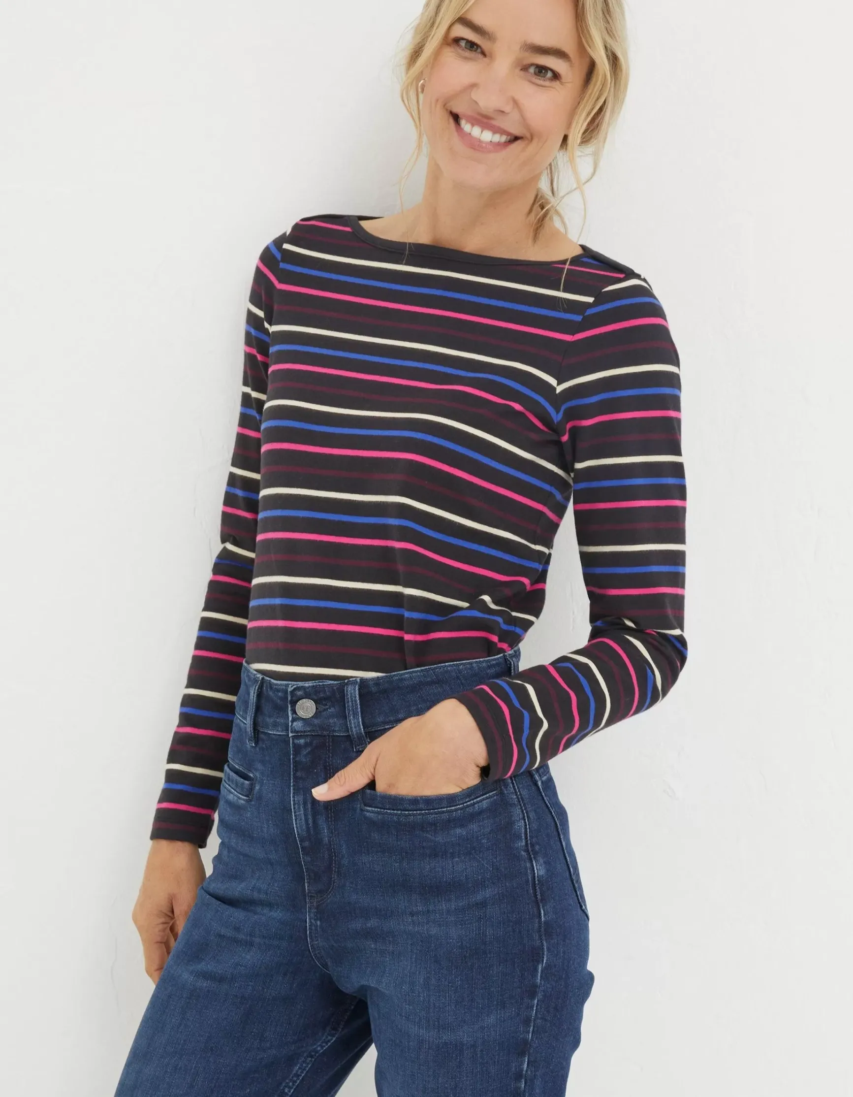 FatFace Organic Cotton Breton T-Shirt|Women View All