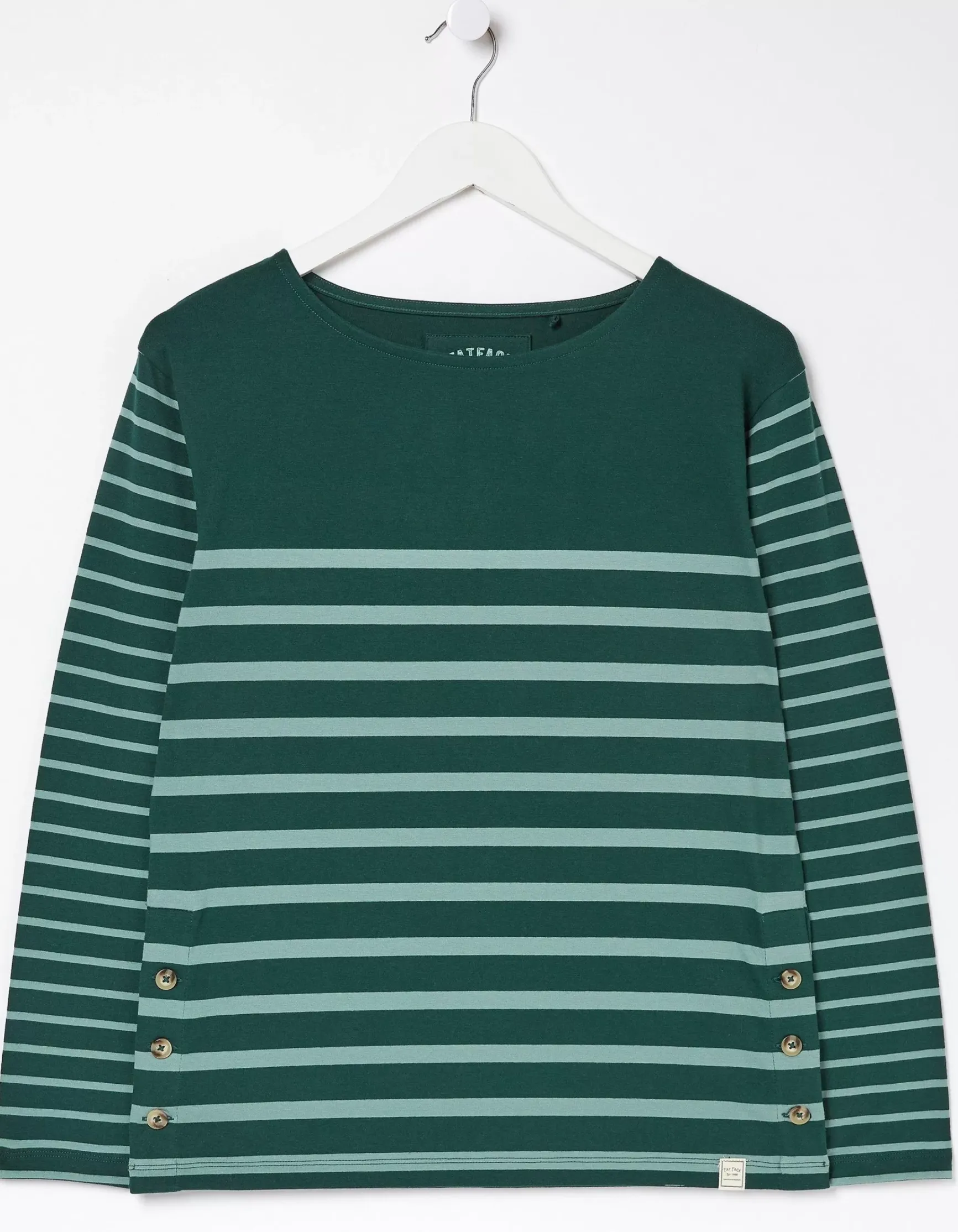 FatFace Organic Cotton Button Breton|Women Tops & T-Shirts