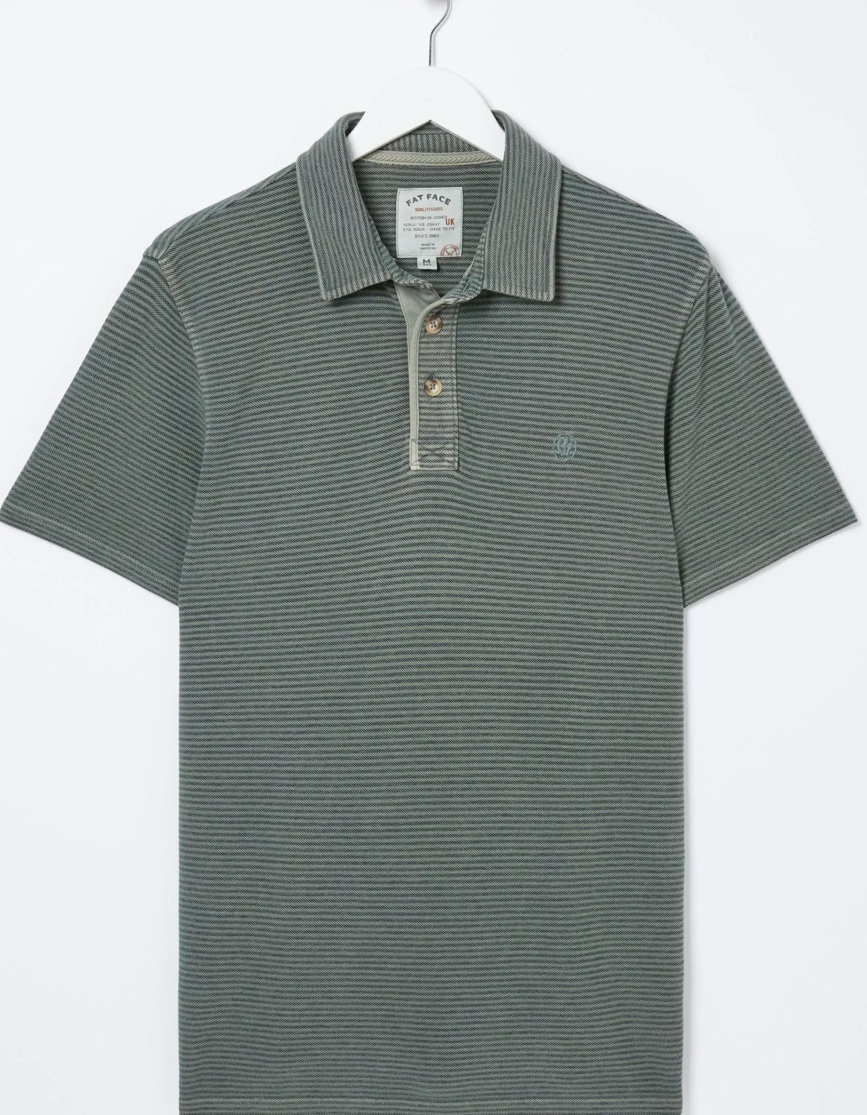 FatFace Organic Cotton Fine Stripe Polo|Men View All