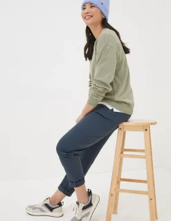 FatFace Organic Cotton Georgia Crew Sweatshirt|Women Sweatshirts & Hoodies