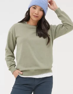 FatFace Organic Cotton Georgia Crew Sweatshirt|Women Sweatshirts & Hoodies