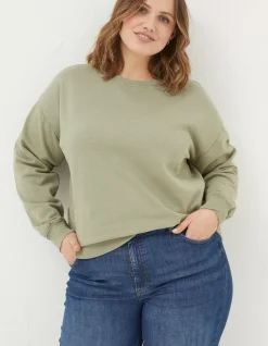 FatFace Organic Cotton Georgia Crew Sweatshirt|Women Sweatshirts & Hoodies