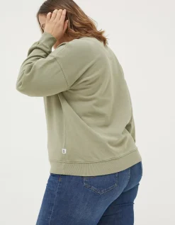 FatFace Organic Cotton Georgia Crew Sweatshirt|Women Sweatshirts & Hoodies