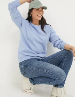FatFace Organic Cotton Georgia Crew Sweatshirt|Women Sweatshirts & Hoodies