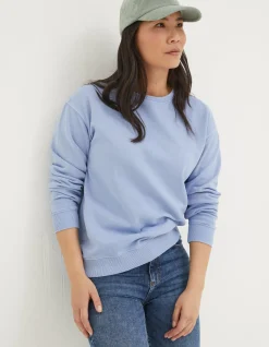 FatFace Organic Cotton Georgia Crew Sweatshirt|Women Sweatshirts & Hoodies