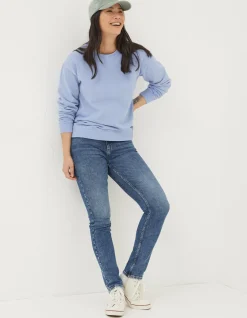 FatFace Organic Cotton Georgia Crew Sweatshirt|Women Sweatshirts & Hoodies