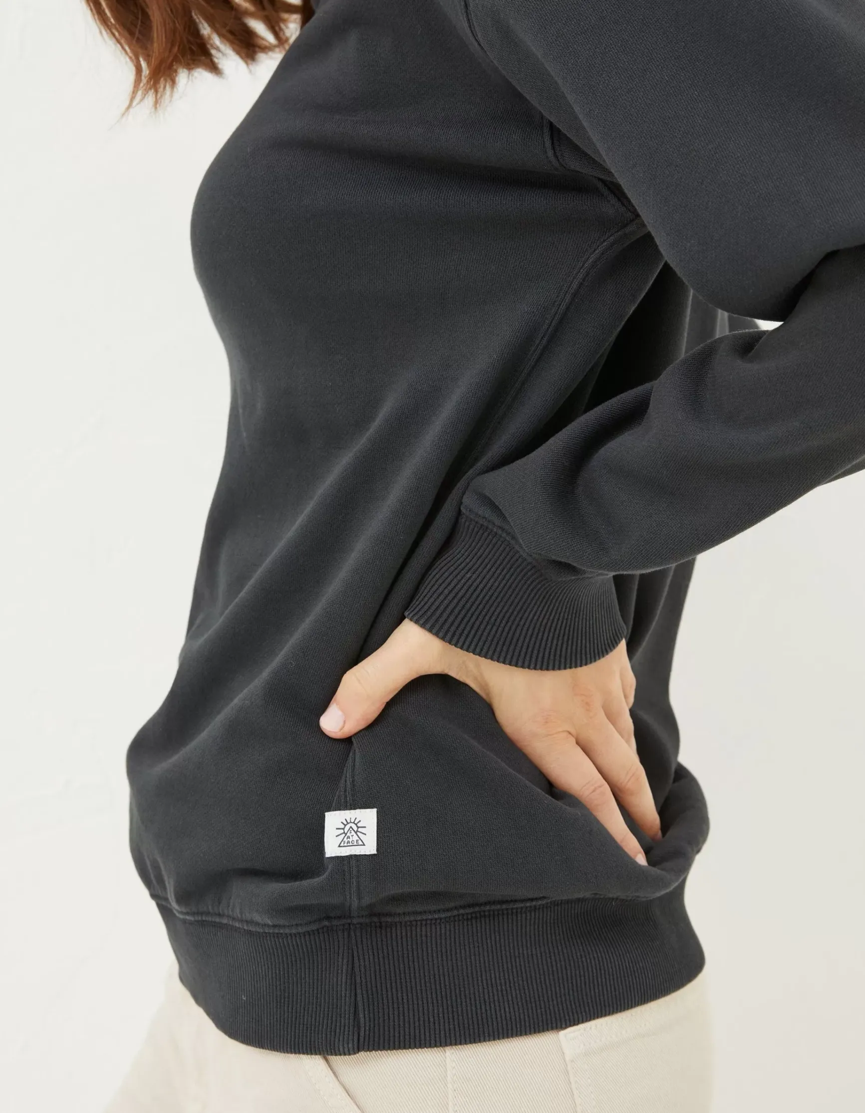FatFace Organic Cotton Georgia Crew Sweatshirt|Women Sweatshirts & Hoodies