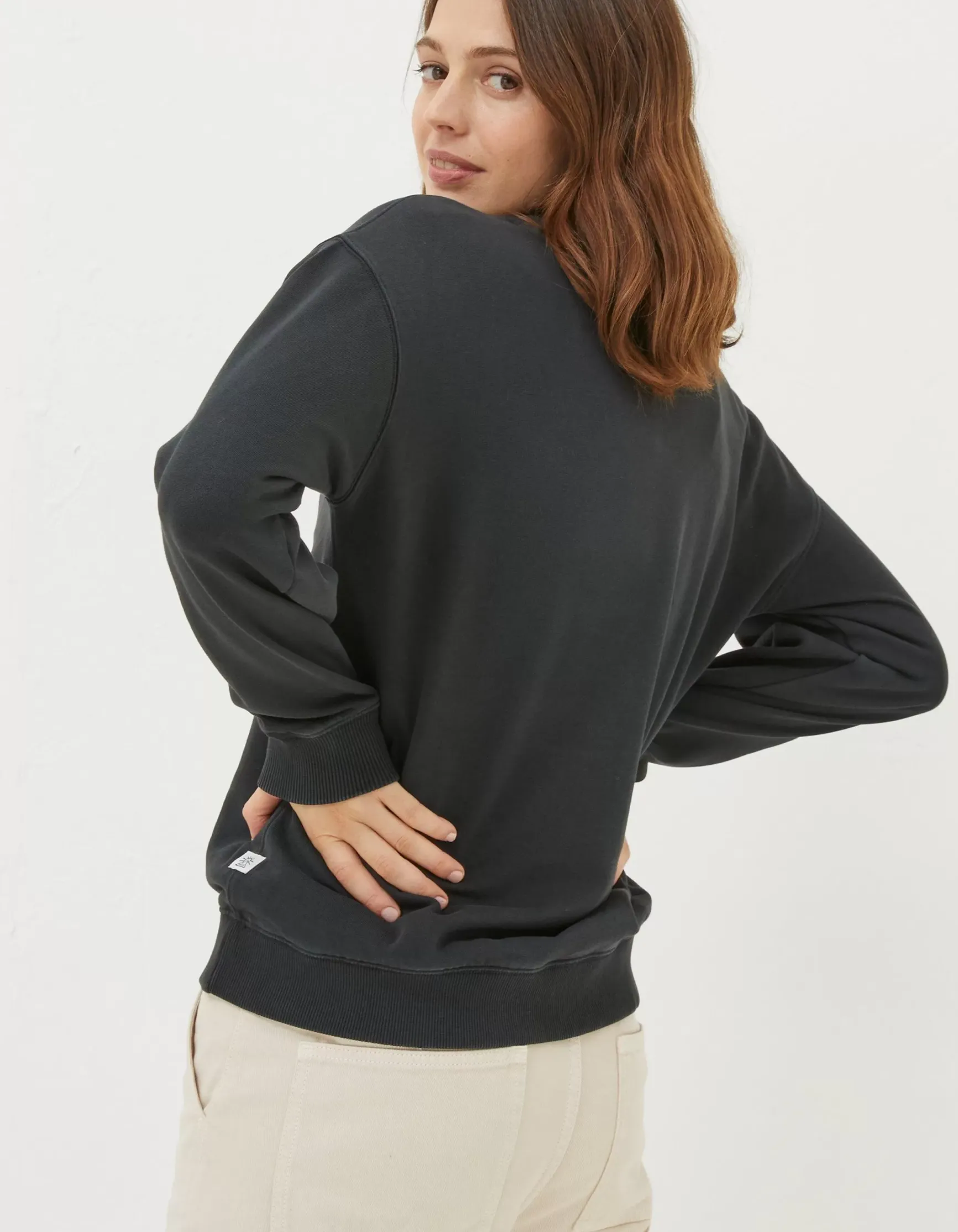 FatFace Organic Cotton Georgia Crew Sweatshirt|Women Sweatshirts & Hoodies