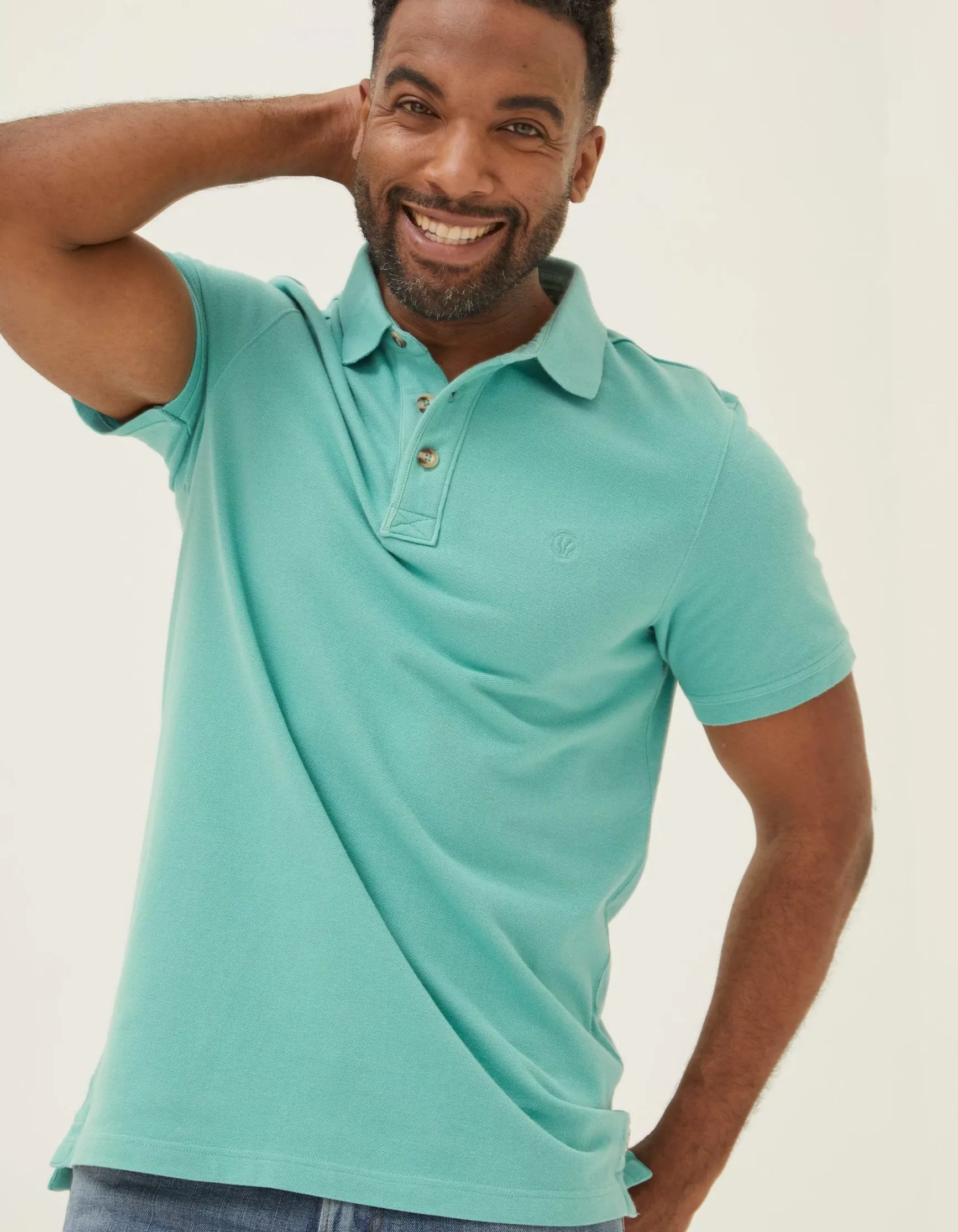FatFace Organic Cotton Pique Polo|Men T-Shirts