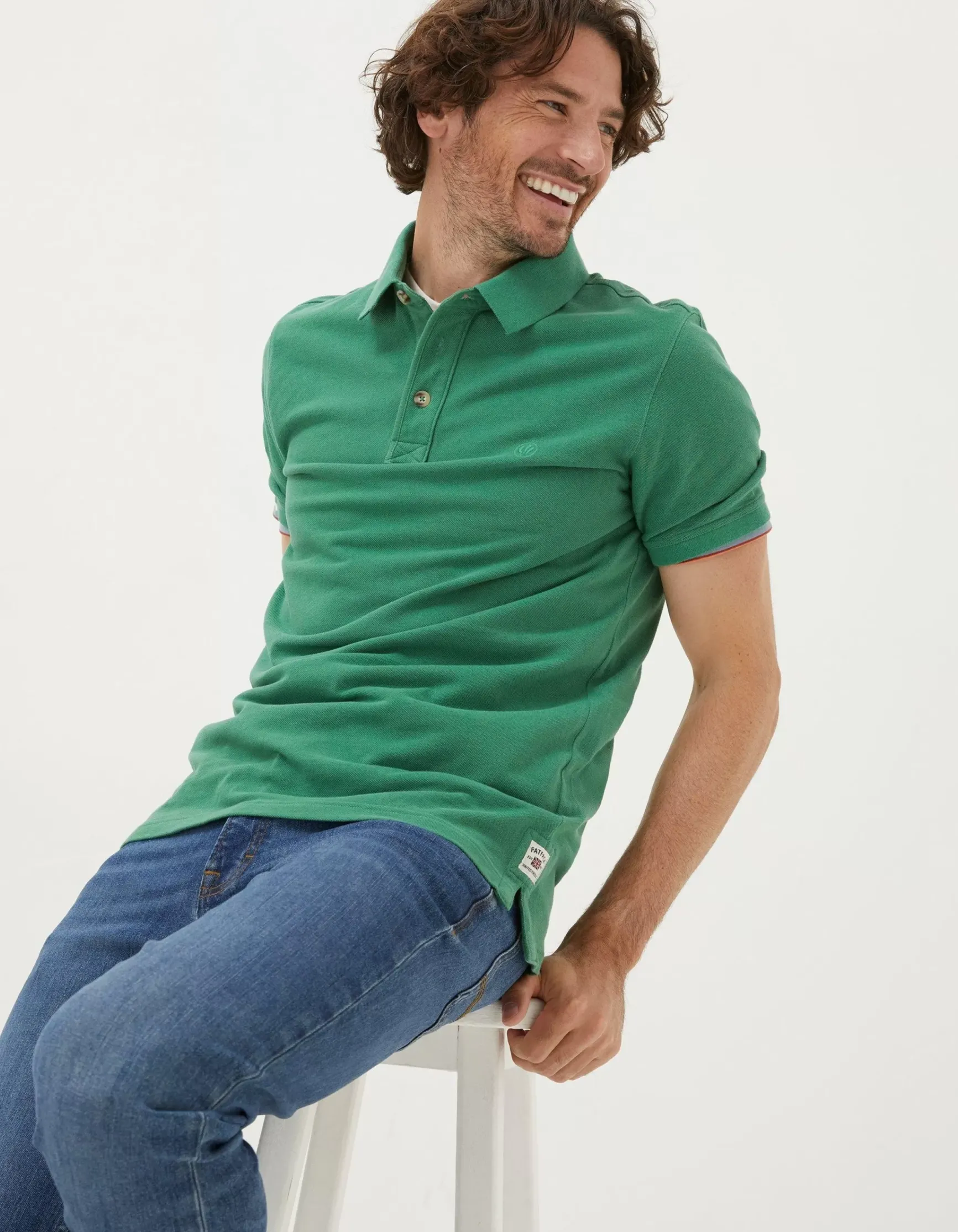 FatFace Organic Cotton Pique Polo|Men T-Shirts