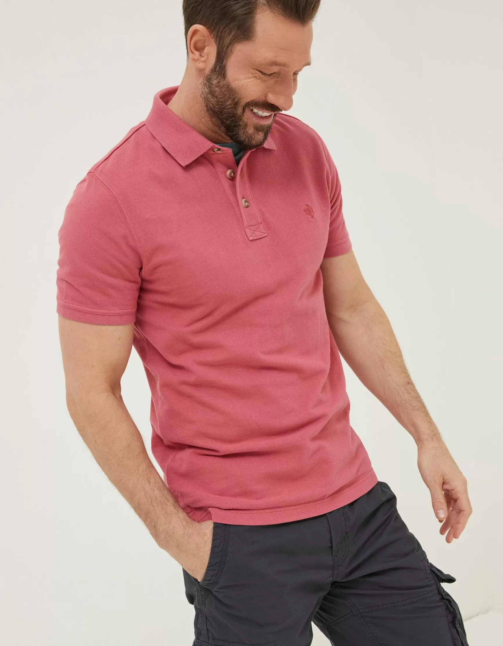 FatFace Organic Cotton Pique Polo|Men T-Shirts