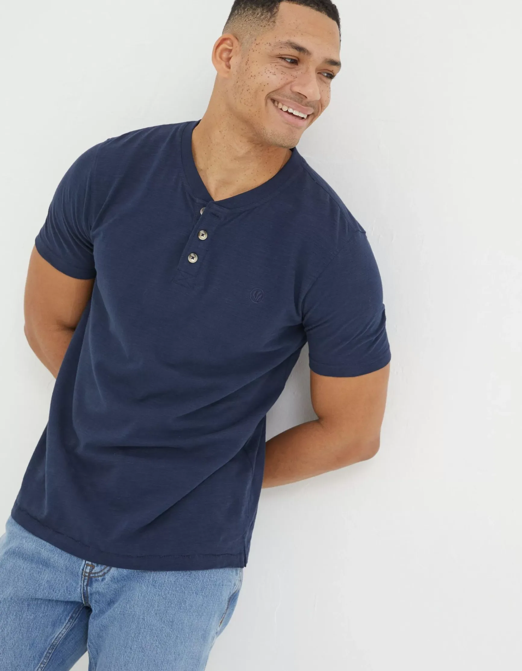 FatFace Organic Cotton Woodside Slub Henley|Men View All