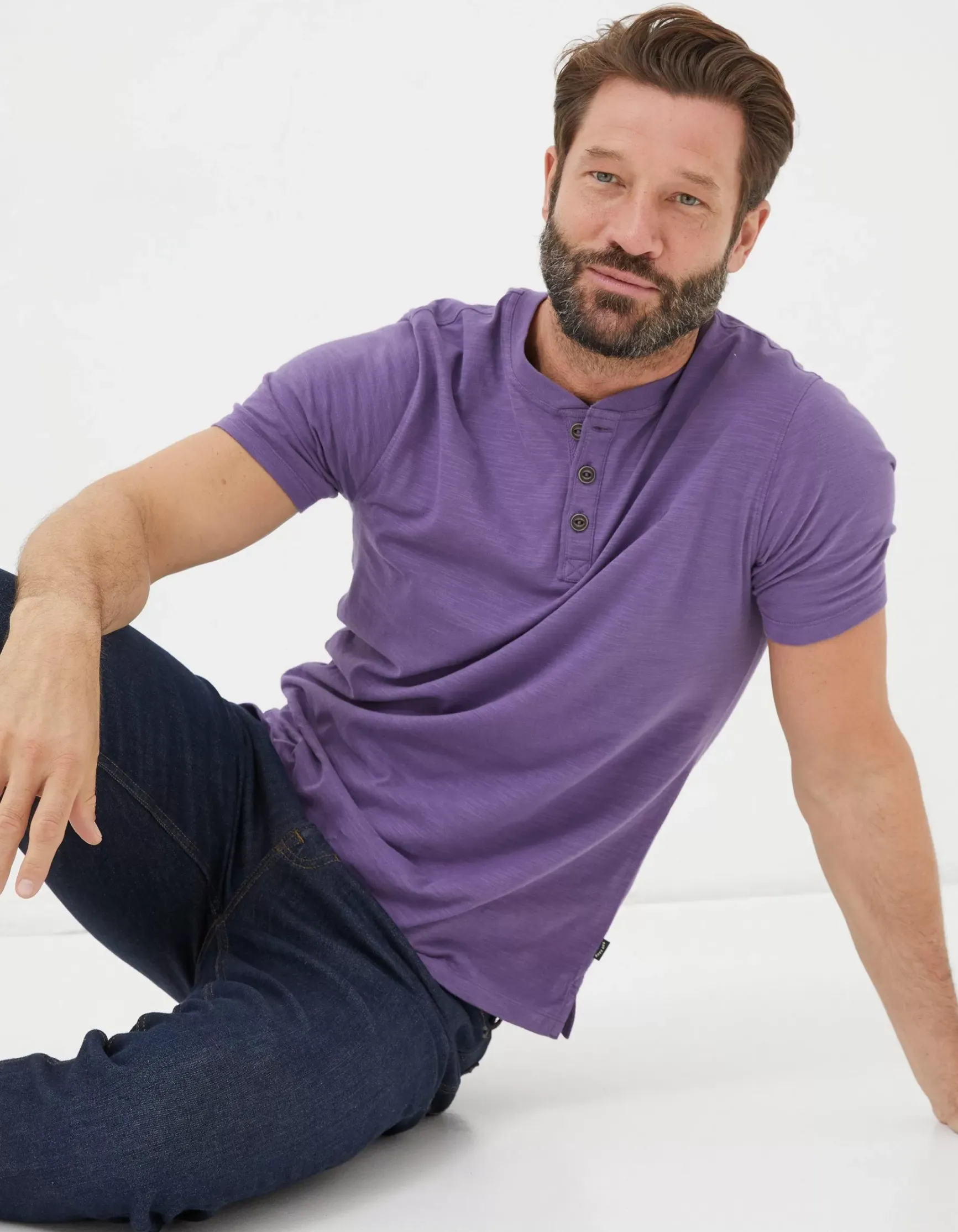 FatFace Organic Cotton Woodside Slub Henley|Men View All