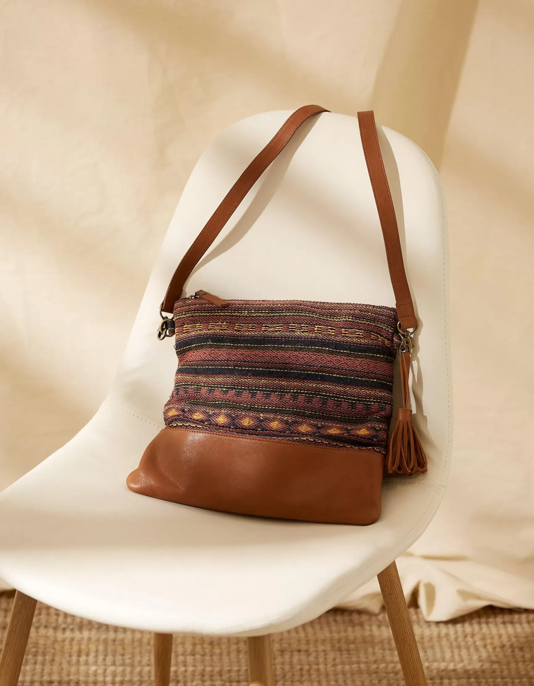 FatFace Orla Woven Mix Crossbody Bag|Women View All