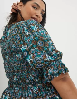 FatFace Pacey Mirrored Floral Dress|Women Dresses