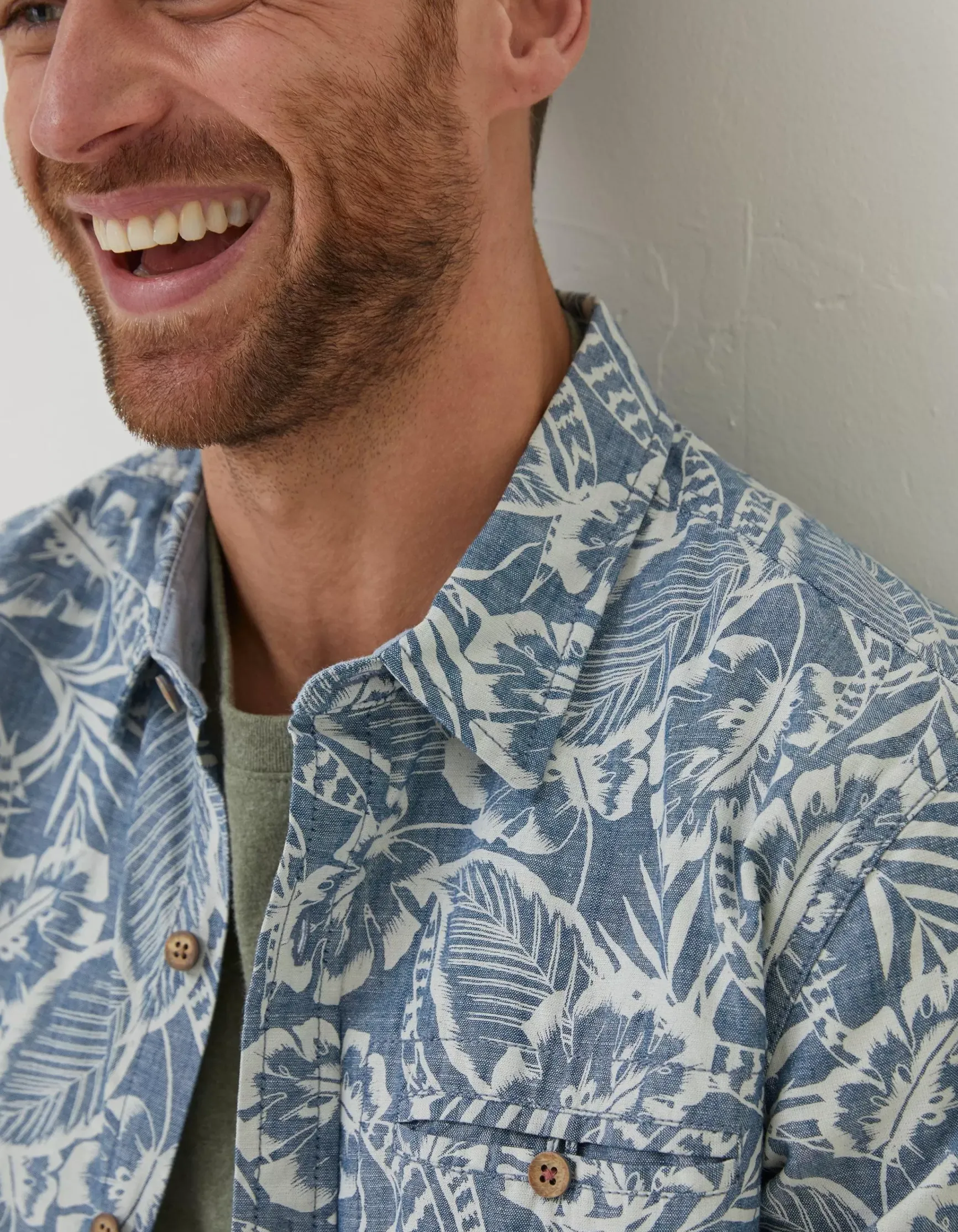 FatFace Paddon Palm Print Shirt|Men Shirts