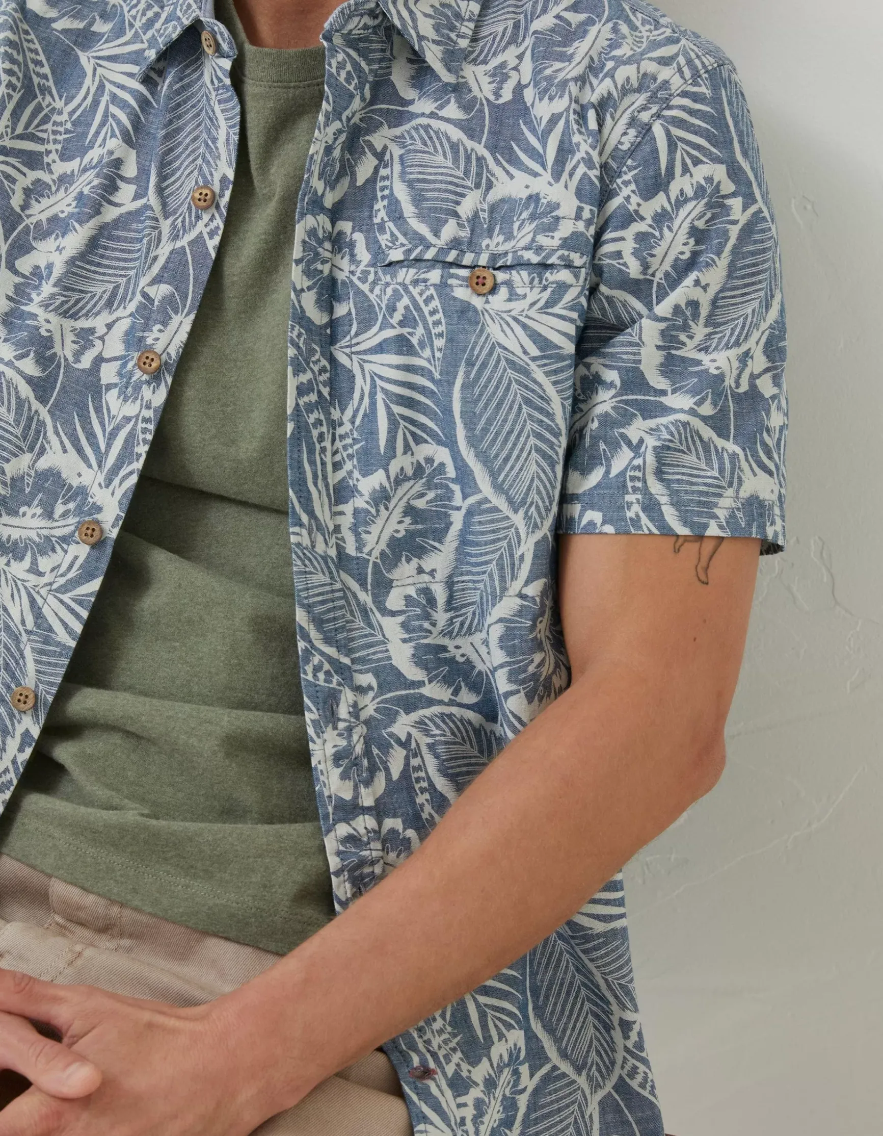 FatFace Paddon Palm Print Shirt|Men Shirts