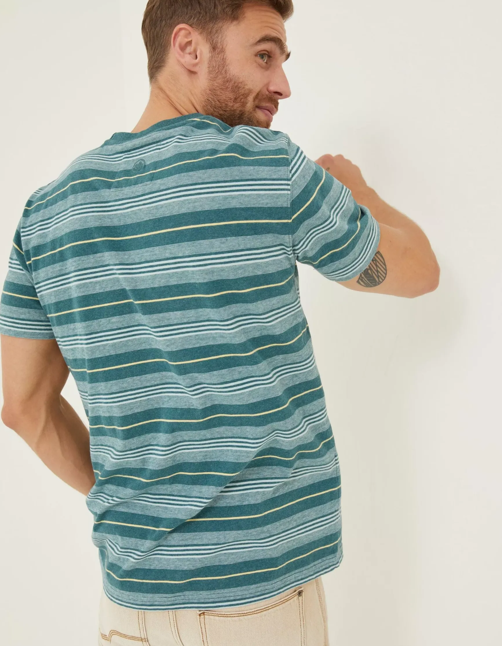 FatFace Padstow Stripe T-Shirt|Men T-Shirts