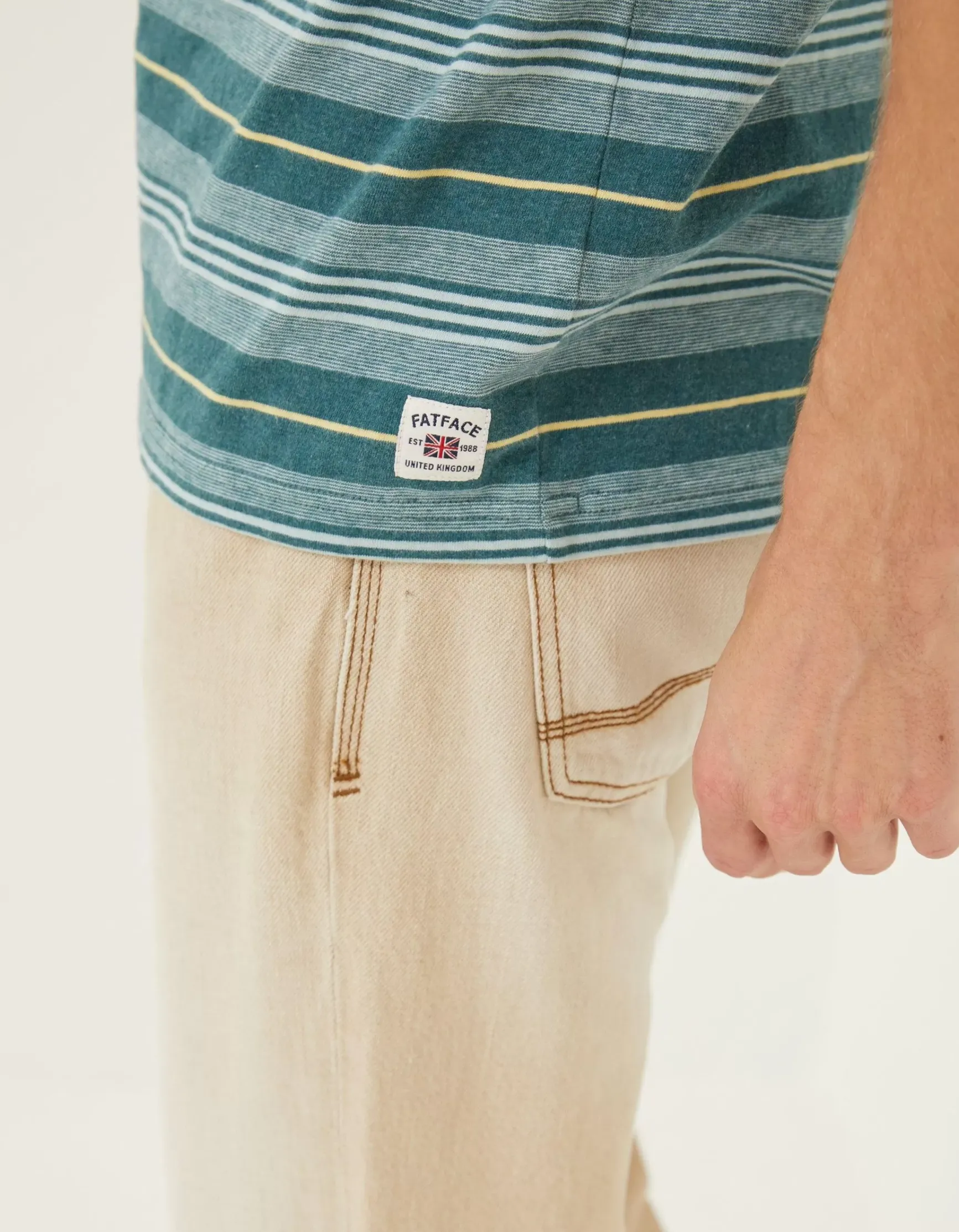 FatFace Padstow Stripe T-Shirt|Men T-Shirts