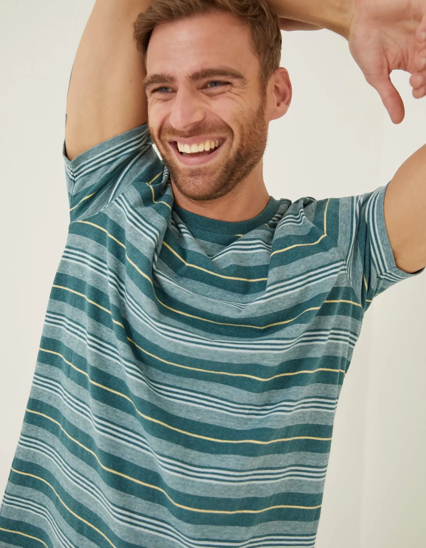 FatFace Padstow Stripe T-Shirt|Men T-Shirts