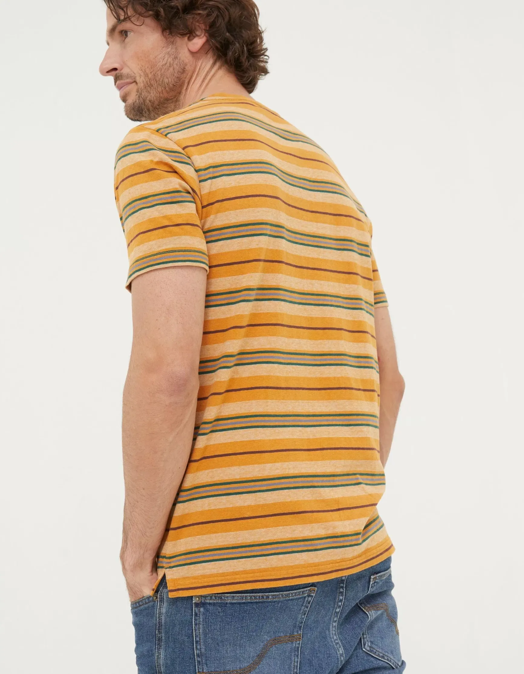 FatFace Padstow Stripe T-Shirt|Men T-Shirts