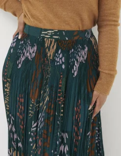 FatFace Paignton Landscape Pleated Midi Skirt|Women View All