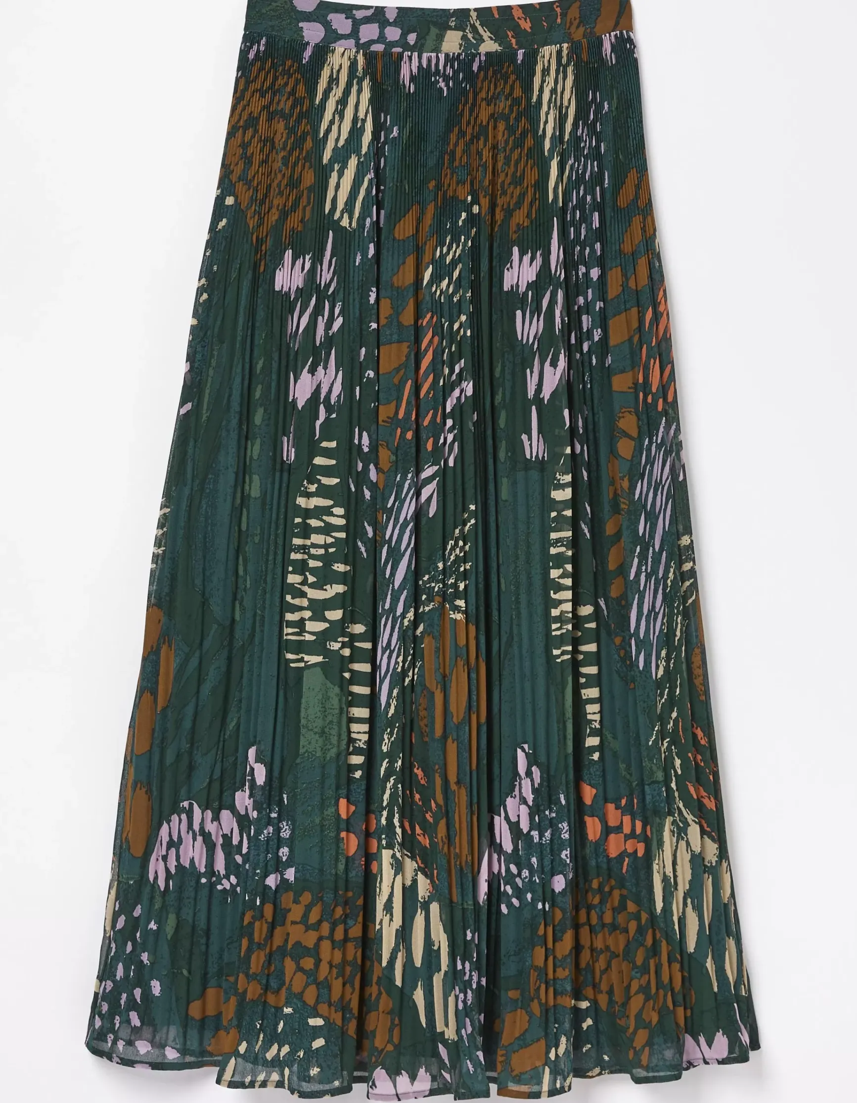 FatFace Paignton Landscape Pleated Midi Skirt|Women View All