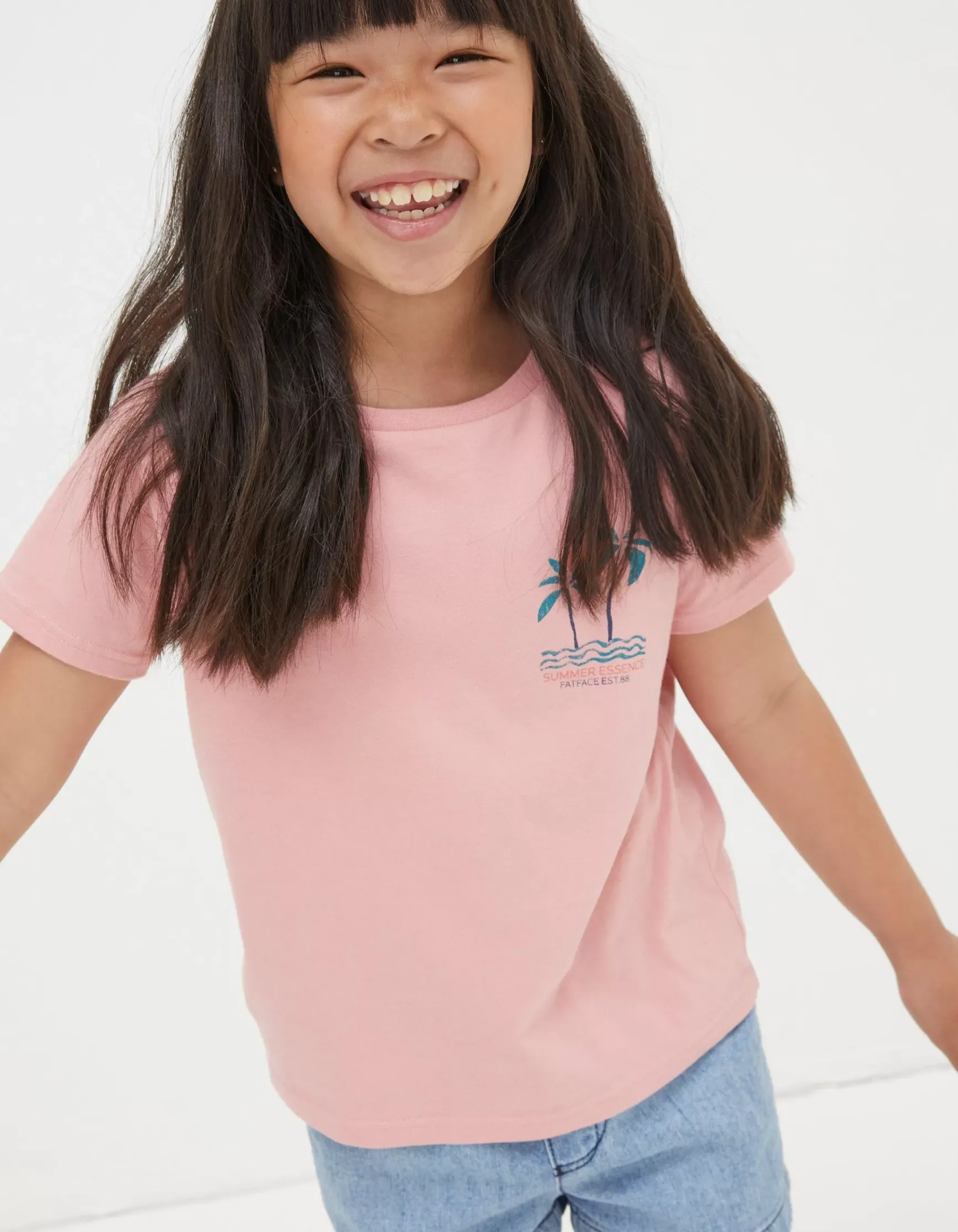 FatFace Palm Tree Mini Me T-Shirt|Girls Tops & T-Shirts