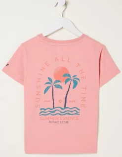 FatFace Palm Tree Mini Me T-Shirt|Girls Tops & T-Shirts