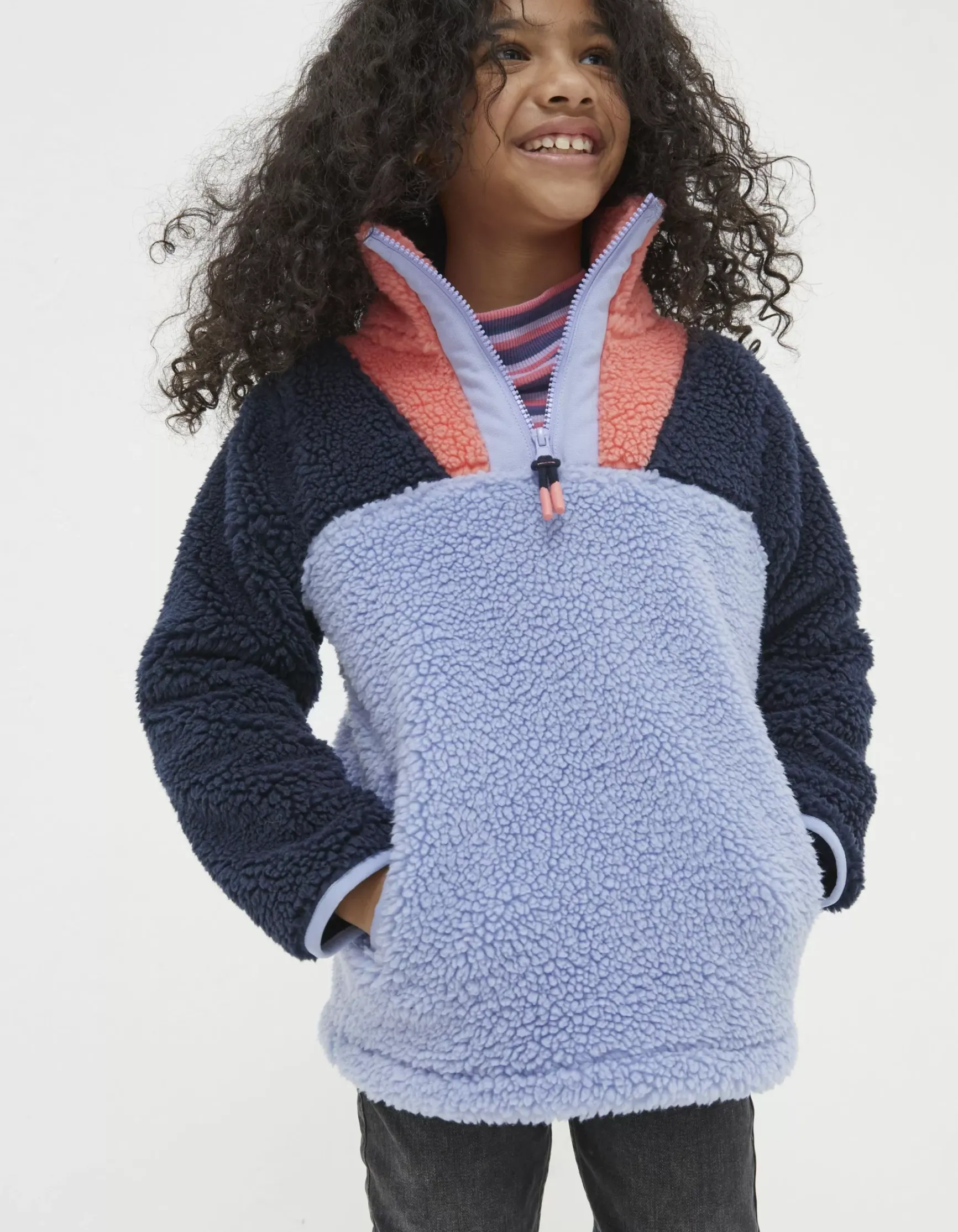 FatFace Parker Fleece Half Neck Sweatshirt|Girls View All