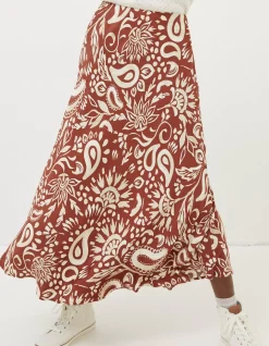 FatFace Pat Watercolour Midi Skirt|Women Skirts