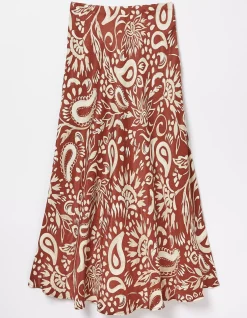 FatFace Pat Watercolour Midi Skirt|Women Skirts
