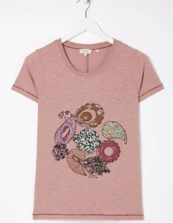 FatFace Patchwork Paisley Graphic Tee|Women Tops & T-Shirts
